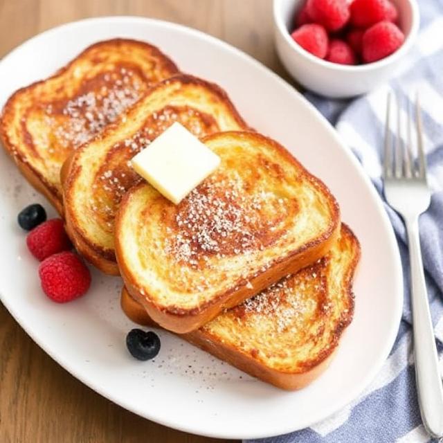 Discover the best French toast recipe using simple ingredients like eggs, milk, and brioche bread. Quick, fluffy, and delicious – perfect for breakfast or brunch!