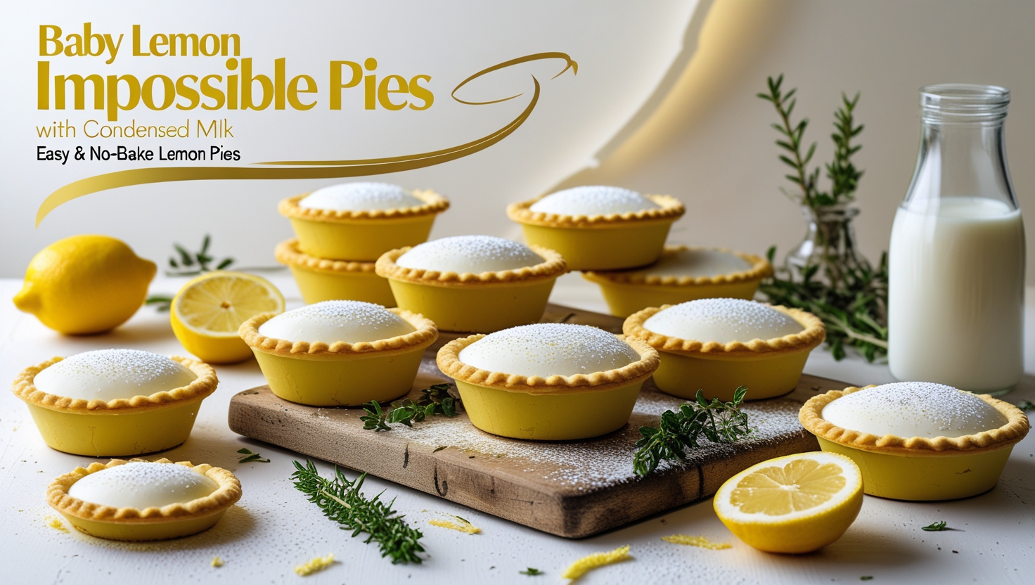 Baby Lemon Impossible Pies Recipe with Condensed Milk